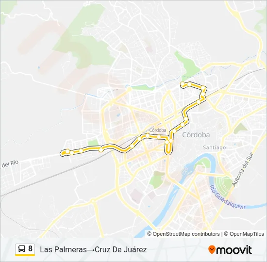 8 Bus Line Map