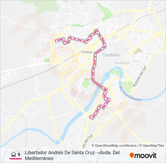9 Bus Line Map