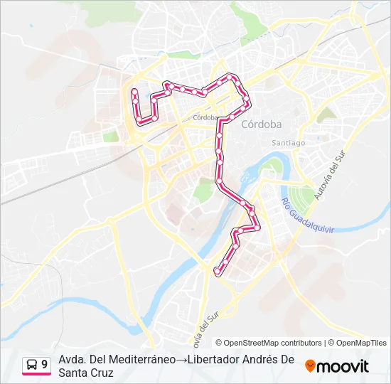 9 Bus Line Map