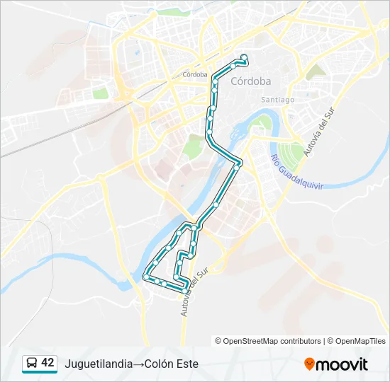 42 Bus Line Map