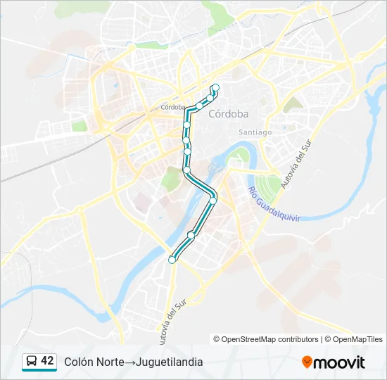 42 Bus Line Map