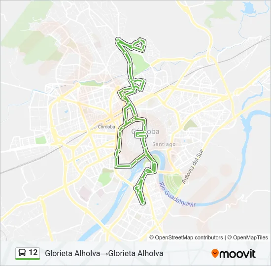 12 Bus Line Map