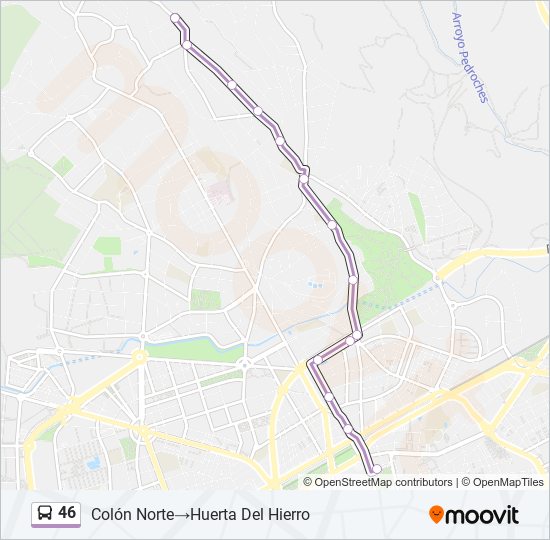 46 bus Line Map