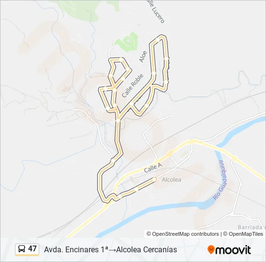 47 Bus Line Map