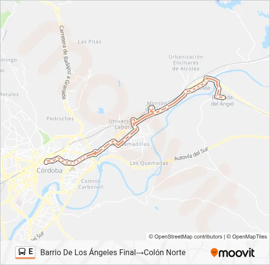 E Bus Line Map
