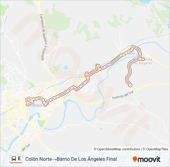 E Bus Line Map