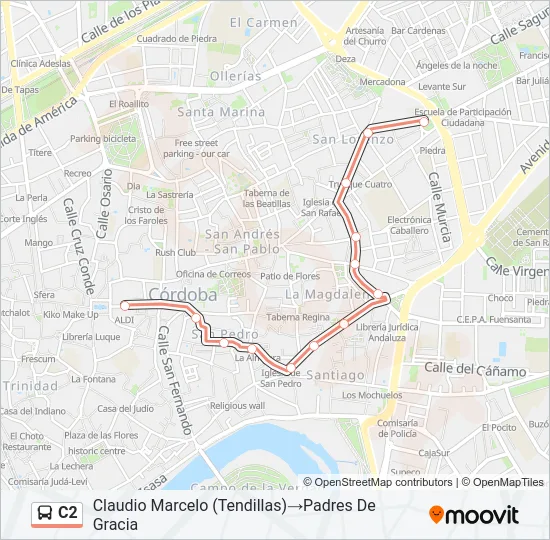 C2 Bus Line Map