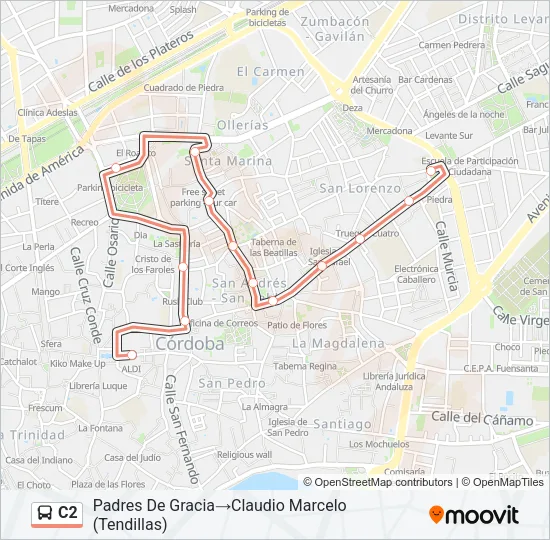 C2 Bus Line Map