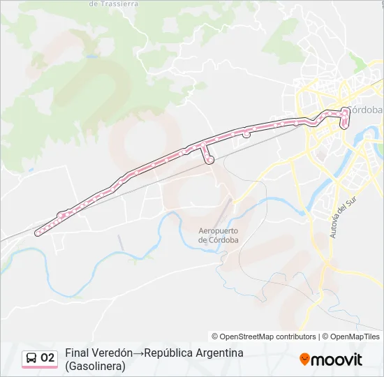 O2 Bus Line Map