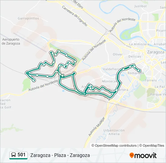 501 Bus Line Map