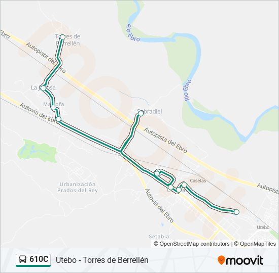 610C bus Mapa de línia