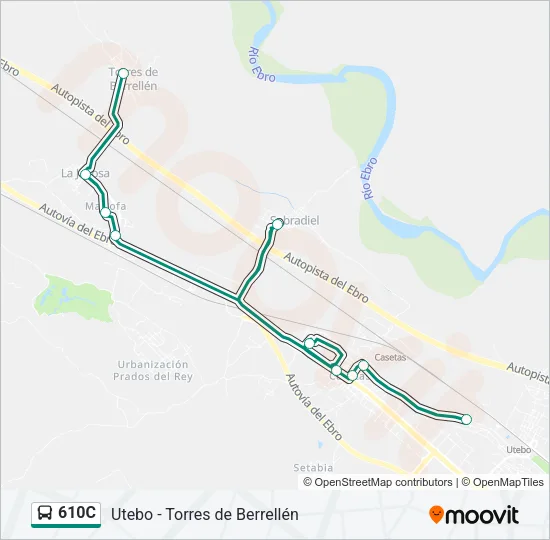 610C Bus Line Map
