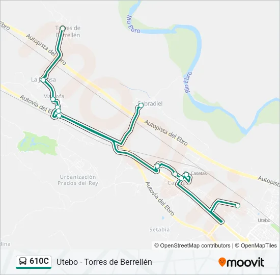 610C Bus Line Map