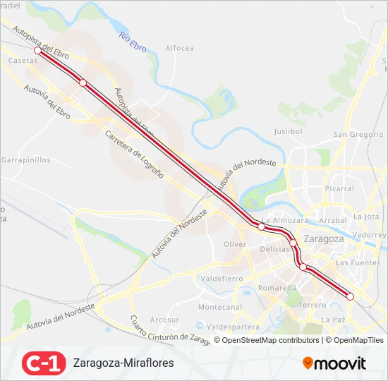 C1 Train Line Map