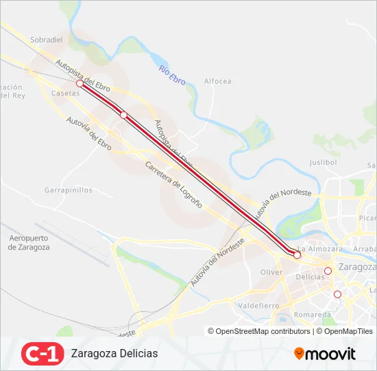 C1 Train Line Map