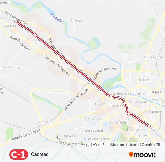 C1 Train Line Map