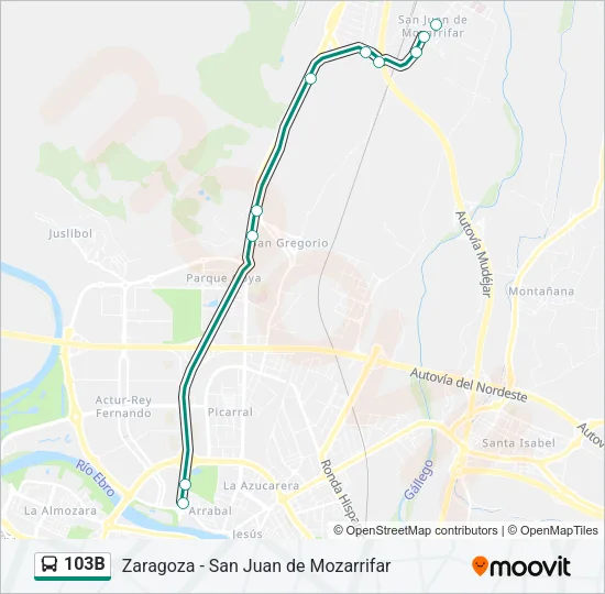 103B Bus Line Map