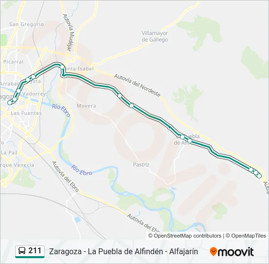 211 Bus Line Map