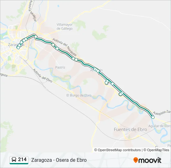 214 Bus Line Map