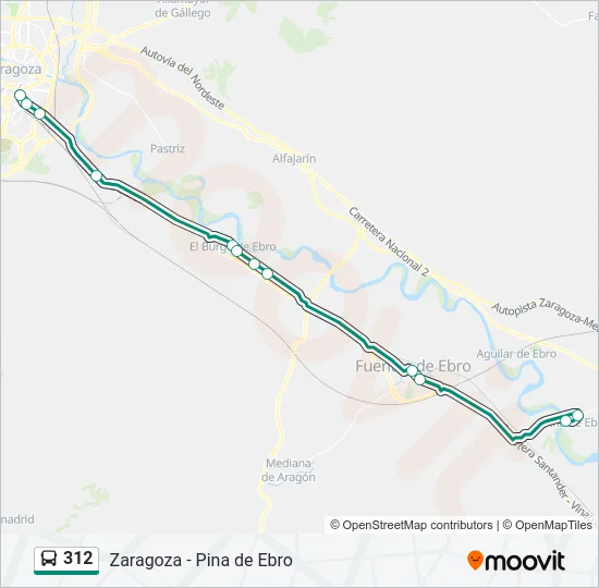 312 Bus Line Map
