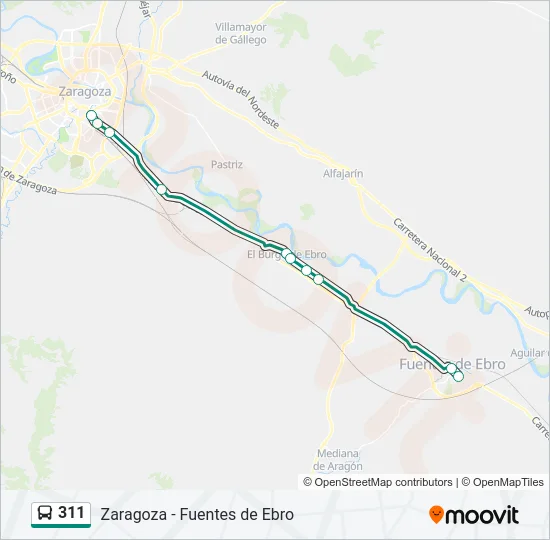 311 Bus Line Map