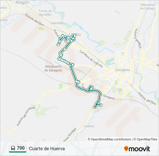 700 Bus Line Map