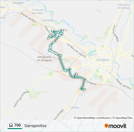 700 Bus Line Map