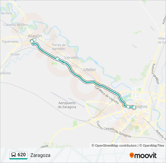 620 Bus Line Map