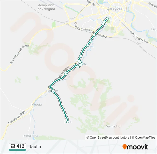 412 Bus Line Map