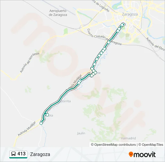 413 Bus Line Map
