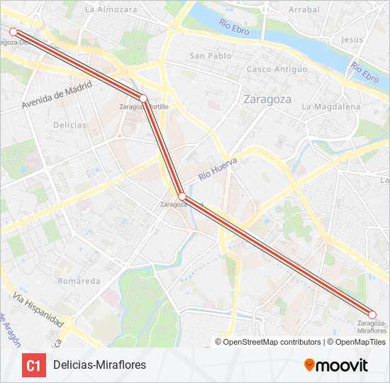 C-1 train Line Map