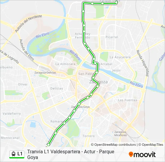 L1 Light Rail Line Map