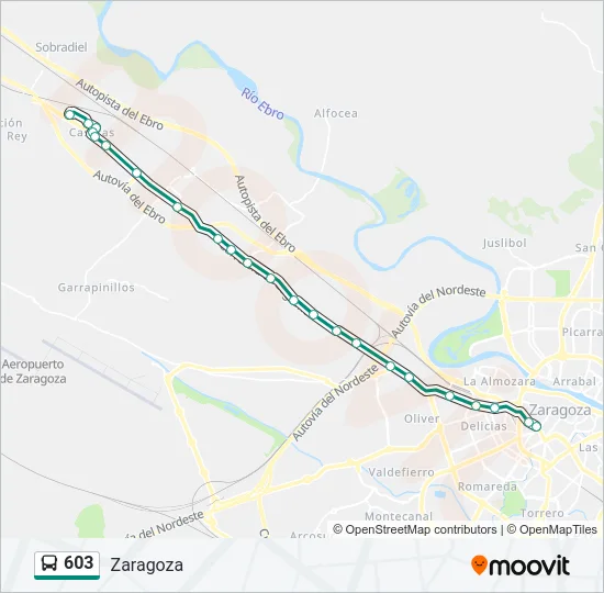 603 Bus Line Map