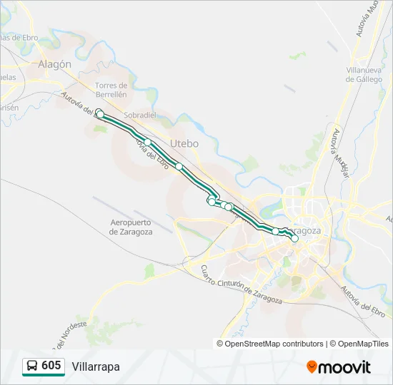 605 Bus Line Map