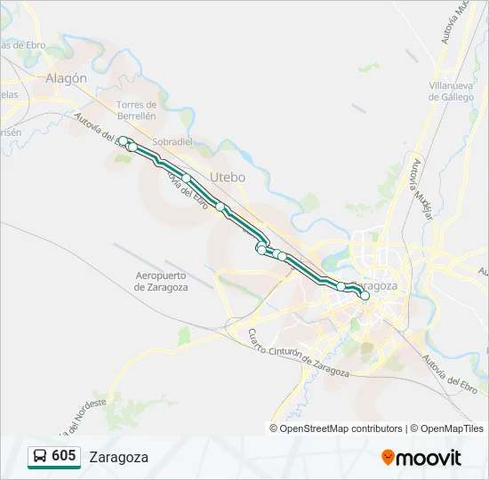 605 Bus Line Map