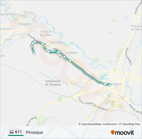 611 Bus Line Map