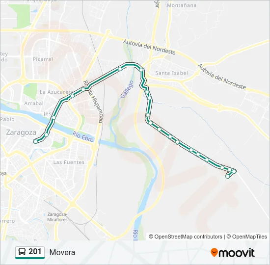 201 Bus Line Map