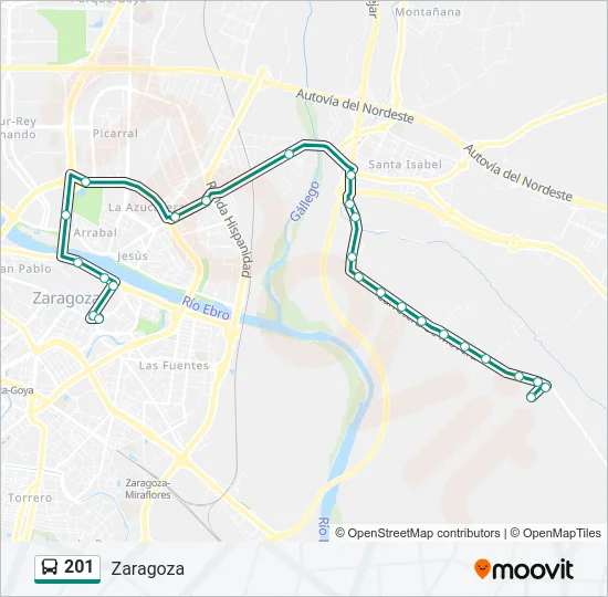 201 Bus Line Map