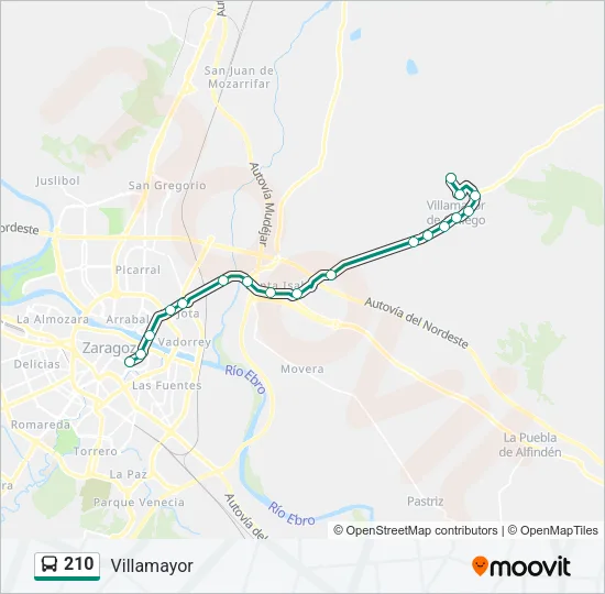 210 Bus Line Map