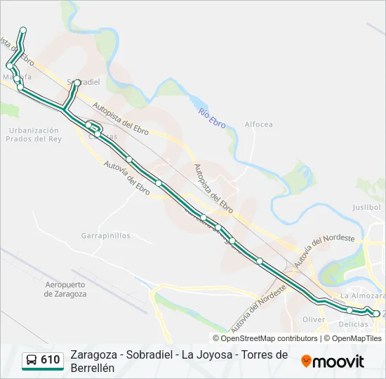 610 Bus Line Map