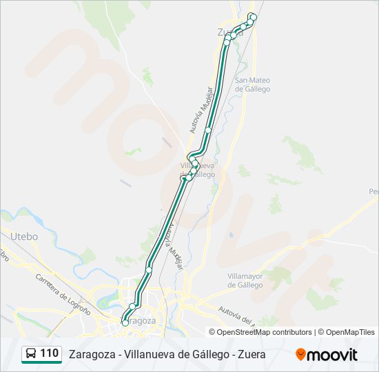 110 bus Line Map