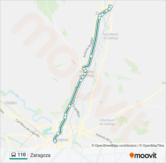 110 Bus Line Map