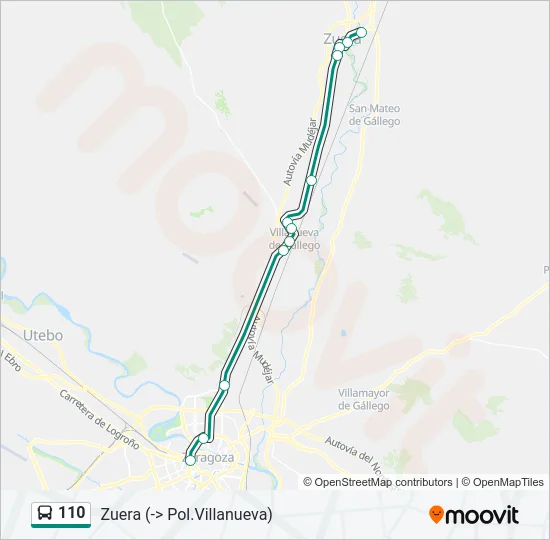110 Bus Line Map