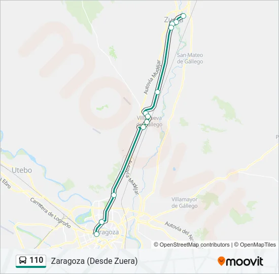 110 Bus Line Map