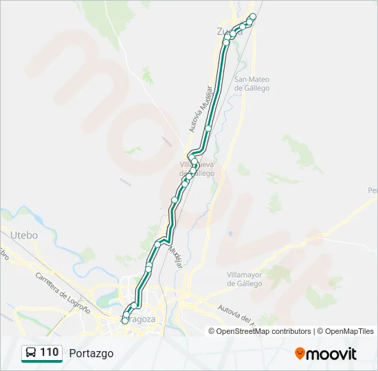 110 Bus Line Map