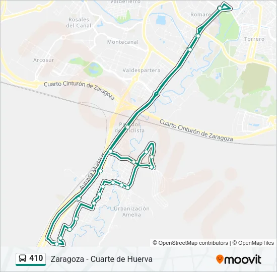 410 Bus Line Map