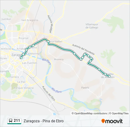 211 Bus Line Map