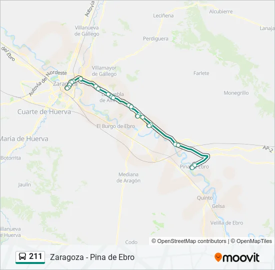 211 Bus Line Map