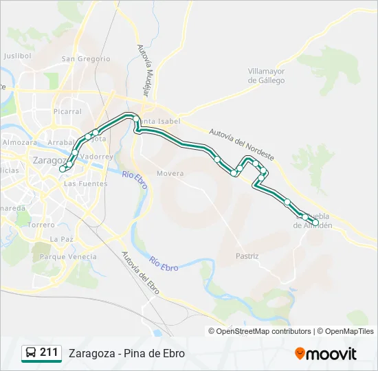 211 Bus Line Map