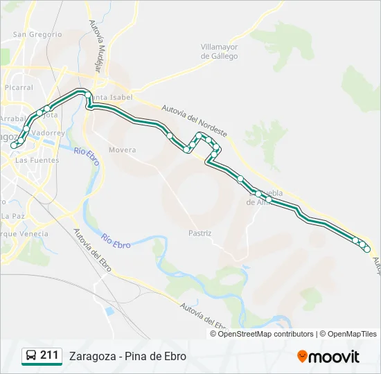 211 Bus Line Map
